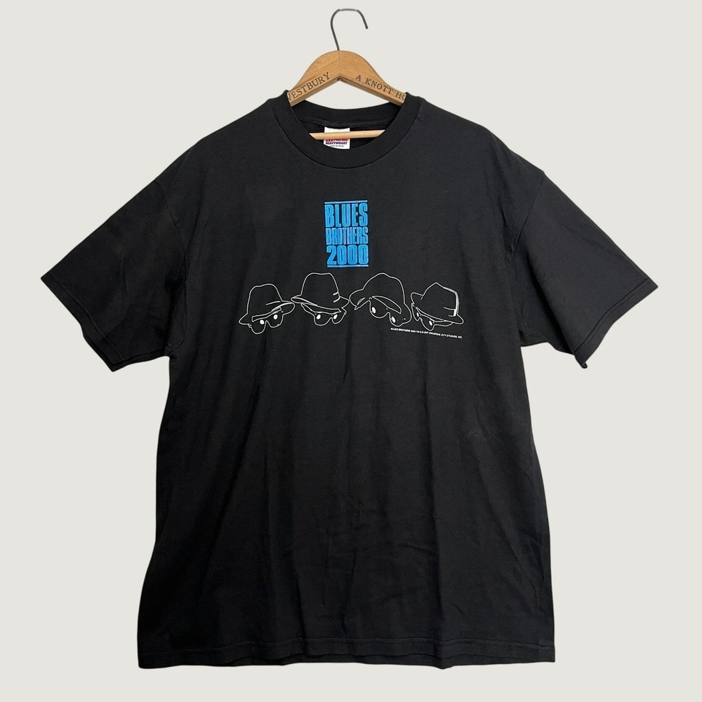 Vintage 1997 Blues Brothers 2000 Movie Promo T-Shirt Hanes Heavyweight Black XL